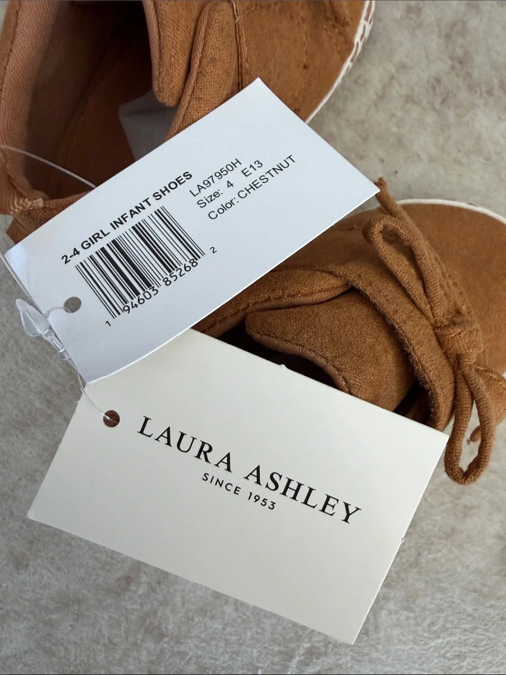 Baby Walker Tan Canvas Lace-Up Sneakers
